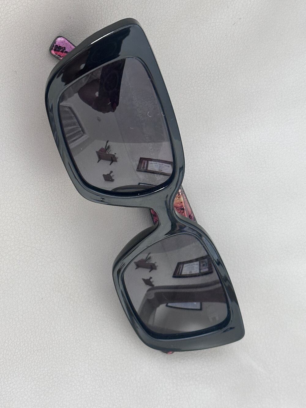 Panama Jack x Foster Grant Black Polarized Cat Eye Sunglasses